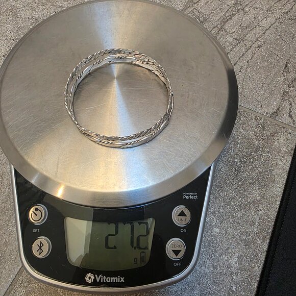 2 pc. 925 Sterling Silver Bangle Bracelets vintage Taxco Mexico 27 g. Not Scrap! - Picture 7 of 7